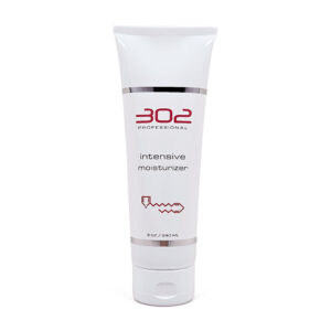 White tube of 302 Professional Intensive Moisturizer on a white background, showing the label text.