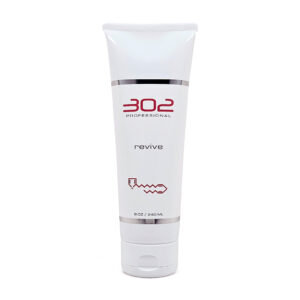 White cosmetic tube with red '302 PROFESSIONAL' logo and the word 'revive' standing upright.