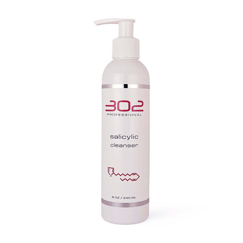 302 SALICYLIC CLEANSER | Organic Facial Cleanser With 2% Salicylic Acid, Clinically Proven - 8oz/240ml