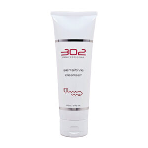 White cosmetic tube labeled '302 Professional', reading 'sensitive cleanser'—a skincare cleanser for sensitive skin